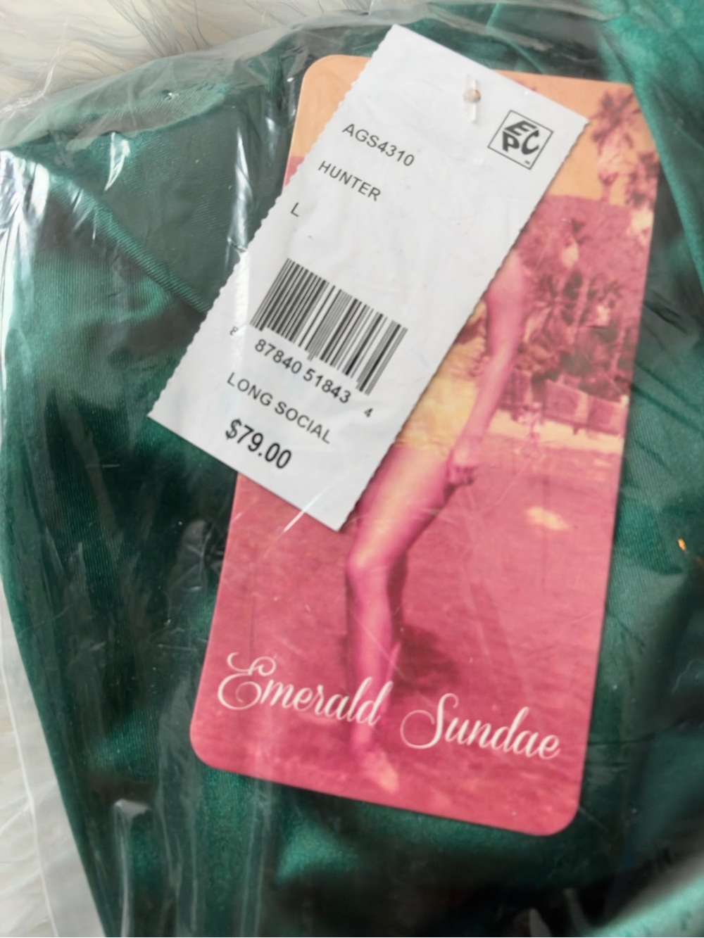 Emerald Sundae Hunter Green Satin Slip Dress